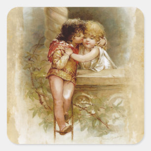 Sticker Carré Frances Brundage : Roméo et Juliette