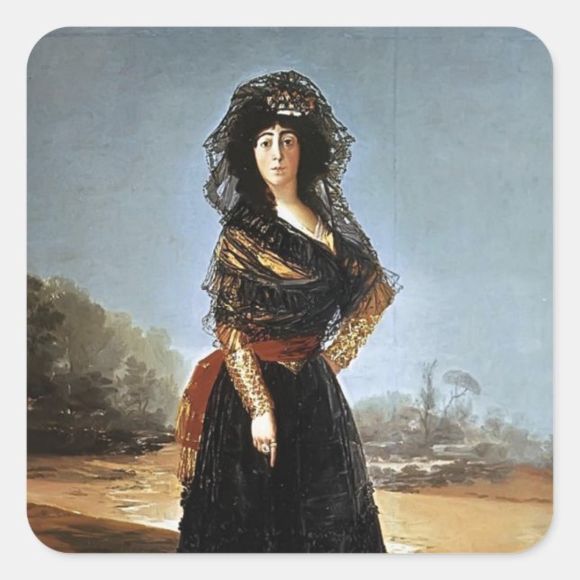 Sticker Carré Francisco Goya - La duchesse d'Alba (Devant)
