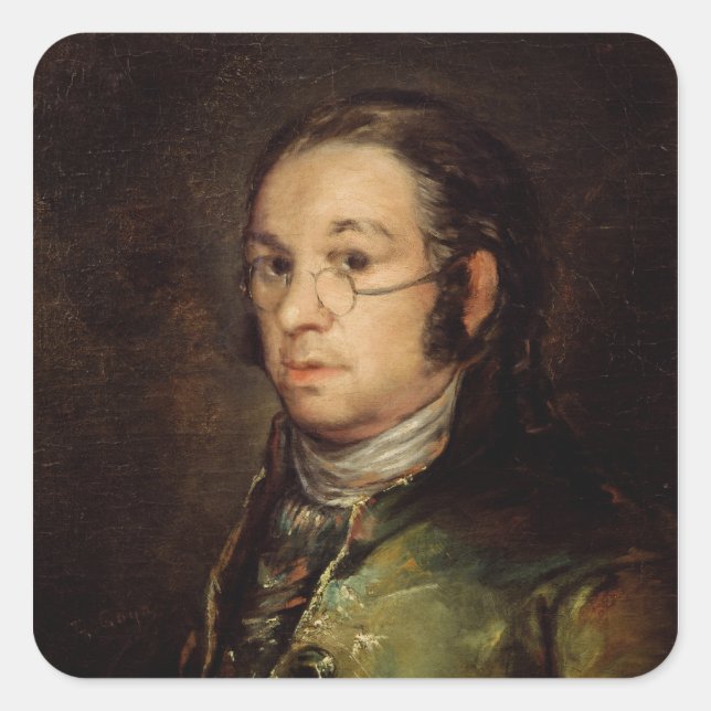Sticker Carré Francisco Jose de Goya y Lucientes | Autoportrait (Devant)