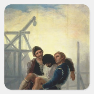 Sticker Carré Francisco Jose de Goya y Lucientes   le M blessé