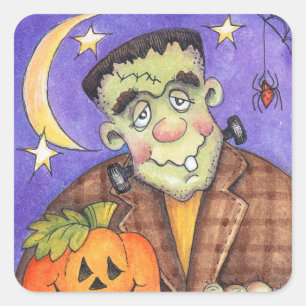 Sticker Carré Frankenstein