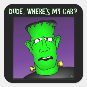 Sticker Carré Frankenstein Porte - clés & Flair