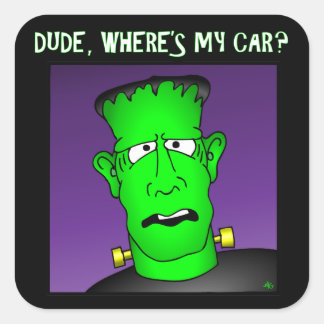Sticker Carré Frankenstein Porte - clés & Flair