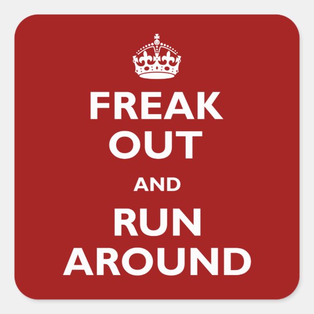 Sticker Carré Freak Out et Run Around (Devant)