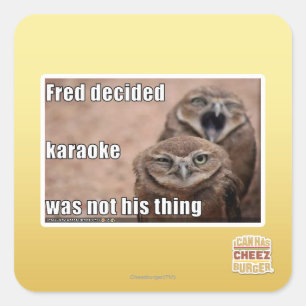 Sticker Carré Fred décide