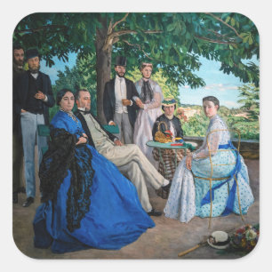 Sticker Carré Frédéric Bazille - La Réunion de Famille