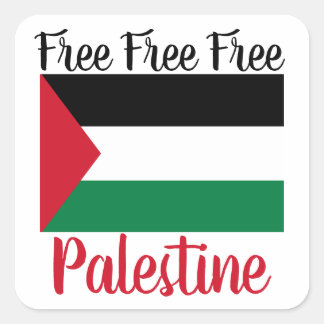 Sticker Carré Free Free Palestine