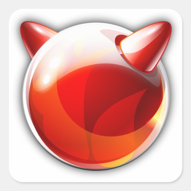 Sticker Carré FreeBSD (Devant)