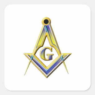 Sticker Carré Freemason Carré & Compass