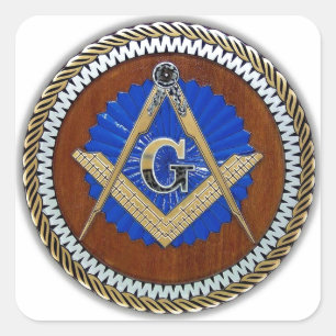 Sticker Carré freemason NWO conspiration carré & boussole