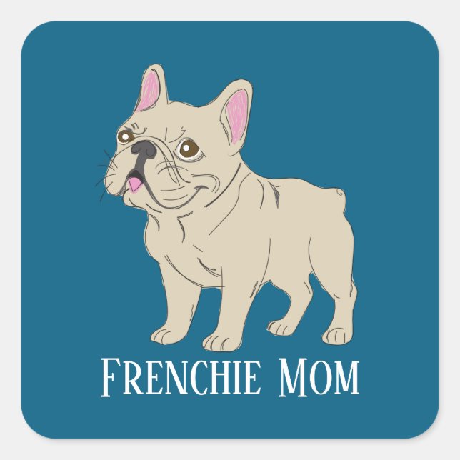 Sticker Carré Frenchie Mom (Devant)