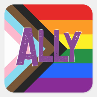 Sticker Carré Fréquence d'avancement Indicateur Ally Grunge Poli