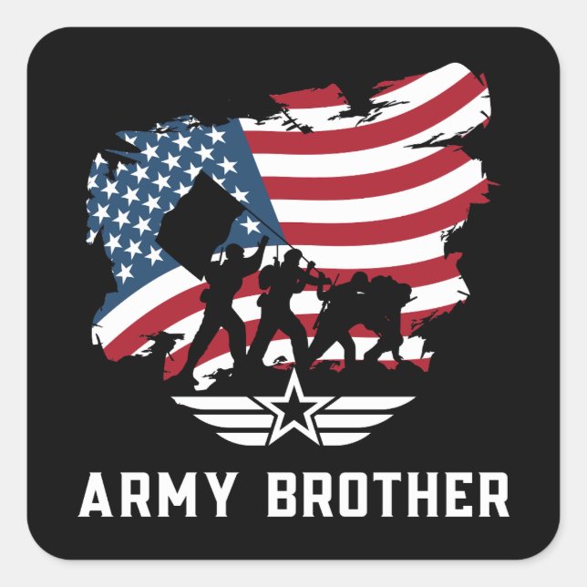 Sticker Carré Frère de l'armée (Devant)