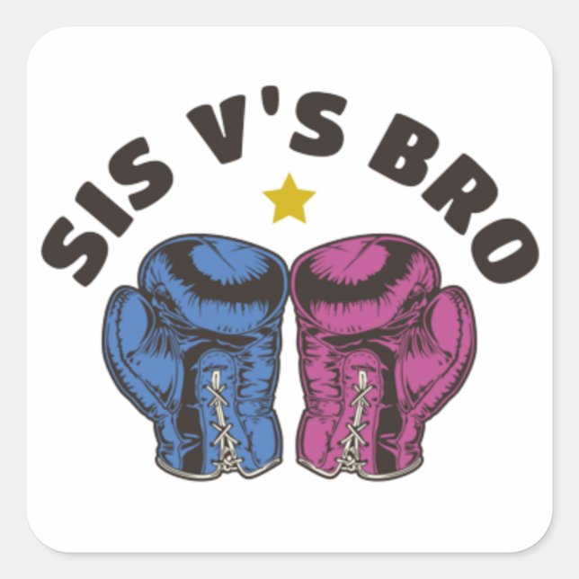 Sticker Carré Frère Soeur Bro de Sis V (Devant)