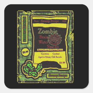 Sticker Carré Friandises de zombies