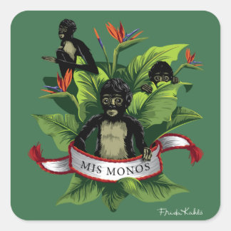 Sticker Carré Frida Kahlo | Mis Monos