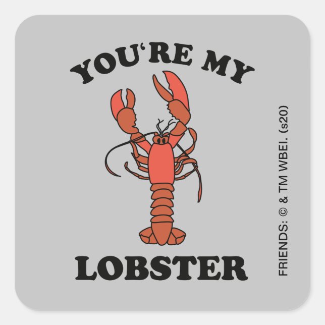 Sticker Carré FRIENDS™| Tu es mon homard (Devant)