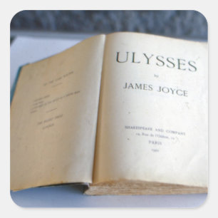 Sticker Carré Frontispice de "Ulysse" par James Joyce