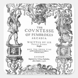 Sticker Carré Frontispiece 'La comtesse de Pembroke's