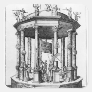 Sticker Carré Frontispiece 'Les Tables Rudolphine'