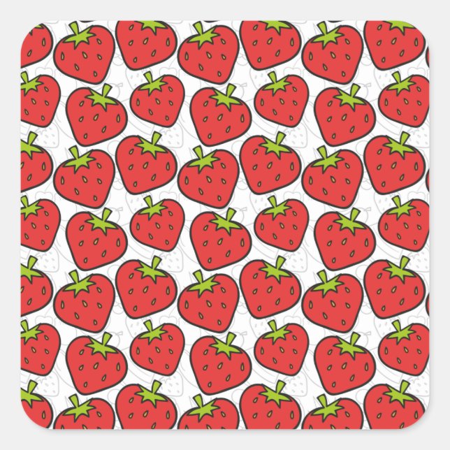 Sticker Carré Fruit seamless pattern | Fruit surface pattern 60 (Devant)