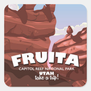 Sticker Carré Fruita Parc national de Capitol Reef Utah