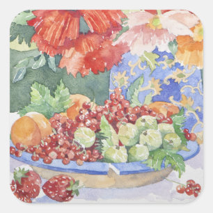 Sticker Carré Fruits dans une assiette 2014