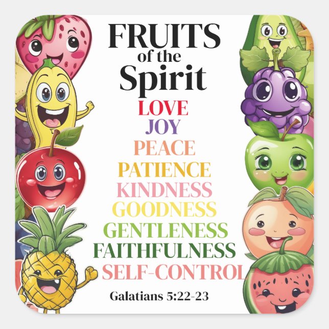 Sticker Carré Fruits de l'Esprit (Devant)
