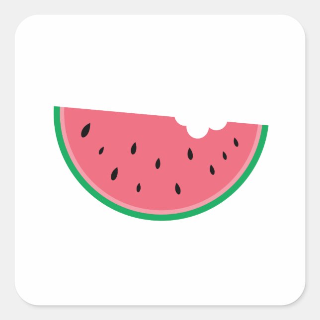 Sticker Carré Fruits de pastèque Santé douce Frais (Devant)