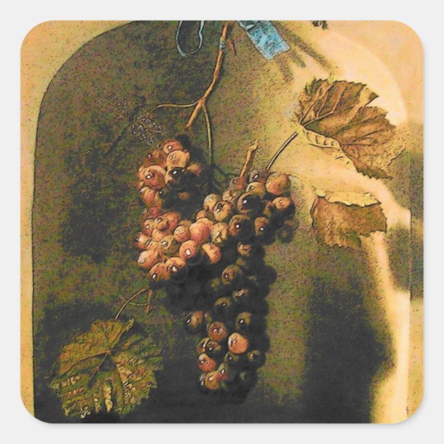 Sticker Carré FRUITS DE SAISON -PROSPÉRITÉ HANGÉE RAISONS Rustiq (Devant)