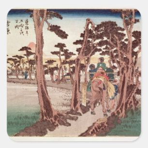 Sticker Carré Fuji de Yoshiwara