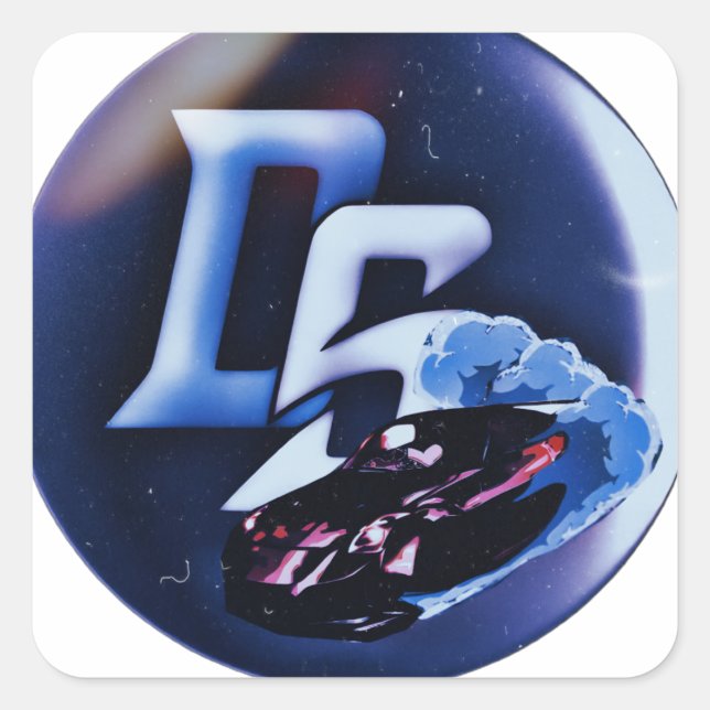 Sticker Carré Fumée à la dérive (Devant)