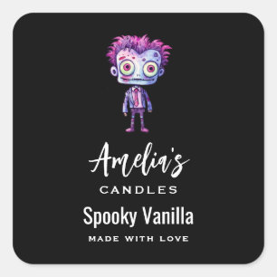 Sticker Carré Funny Frankenstein Monster - Bougie Business