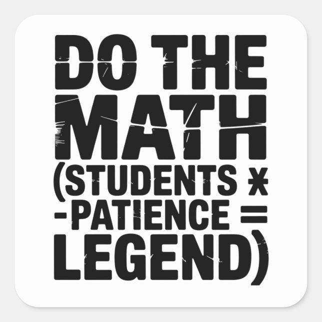 Sticker Carré funny Math Teacher Humor Meme Pun (Devant)