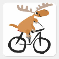 Funny Moose équitation Vélo art original