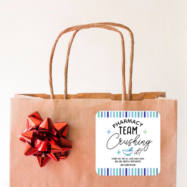 Sticker Carré Funny Pharmacy Week Gift – You’re Crushing It!  (Créateur téléchargé)