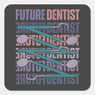 Sticker Carré Futur dentiste