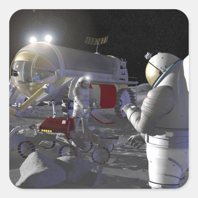 Sticker Carré Futures missions d'exploration spatiale 11 (Devant)