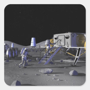 Sticker Carré Futures missions d'exploration spatiale 13