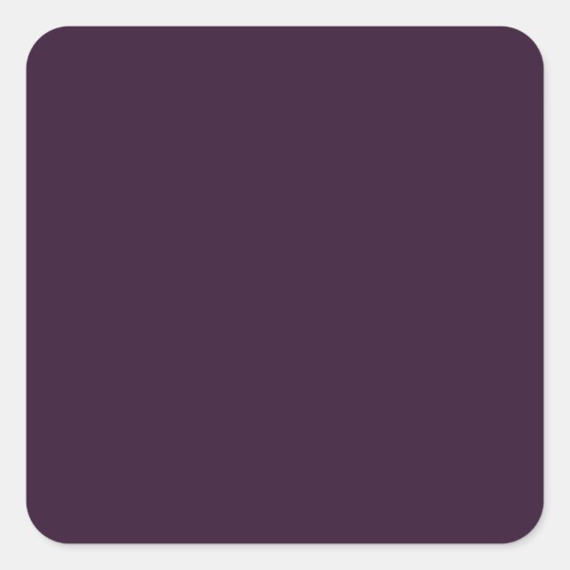 STICKER CARRÉ GABARIT MONOCHROME POURPRE BUDGET PLUM (Devant)