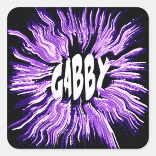 Sticker Carré Gabby Nom Star Art