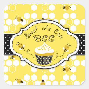 Sticker Carré Gaffez l'autocollant HBSQ 2 d'abeille