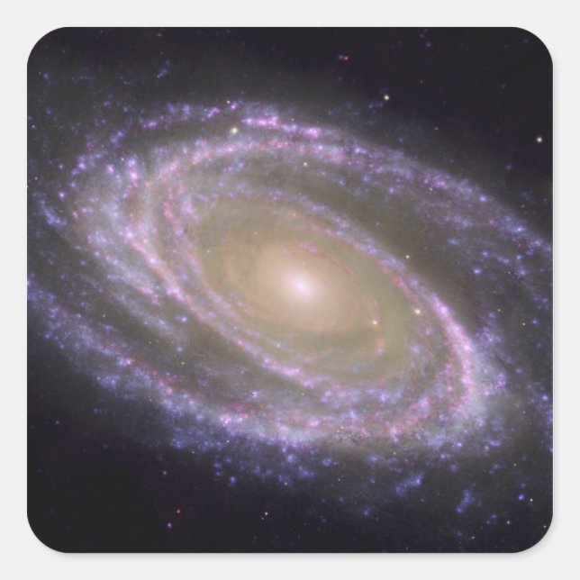 Sticker Carré Galaxie spirale Messier 81 (Devant)