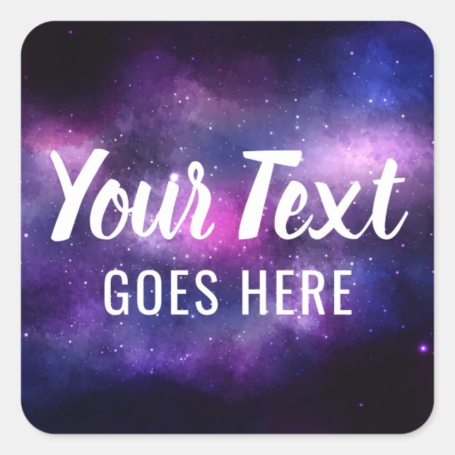 Sticker Carré Galaxy Space Stars Ultra Violet Violet Nebula (Devant)