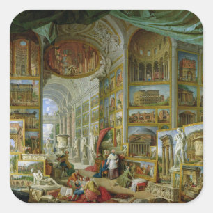 Sticker Carré Galerie des vues de Rome antique, 1758
