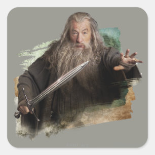 Sticker Carré Gandalf avec épée