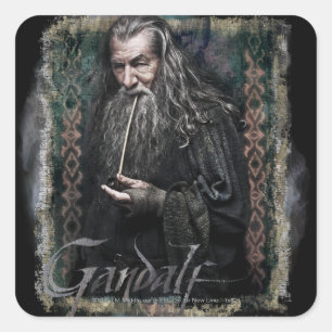 Sticker Carré Gandalf Avec nom
