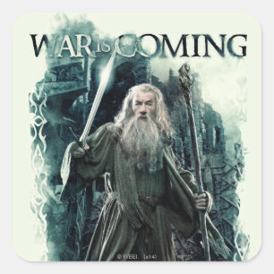 Sticker Carré Gandalf - la guerre vient
