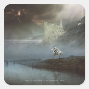 Sticker Carré GANDALF™ Takes Hobbits to Guarded City