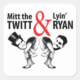 Sticker Carré Gant le Twitt et le Lyin' Ryan